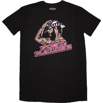 Pánské tričko Post Malone Cowboy Hat Black S Dámské Tričko