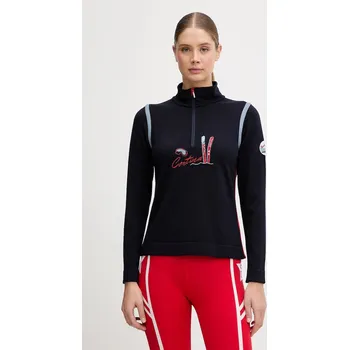 Funkční tričko s dlouhým rukávem s příměsí vlny Newland LADY WOOL T-NECK N46864.8 námořnická modř 59X, vel. L