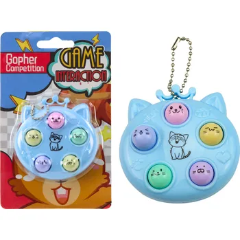 Klíčenka modrá - Mini arkádová hra Wac A Mole Cats