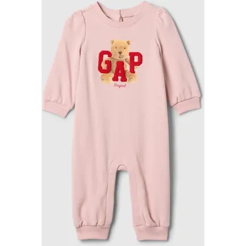 Dívčí šaty GAP Dívčí Baby overal s logem GAP Růžová 0-3 měsíce (2950923)