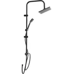 Bathroom Solutions Sprchový set s dešťovou sprchou, nerezová ocel, výška 80 cm, černá