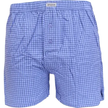 Trenýrky Pánské trenky s kostkovaným vzorem Andrie PS 5919 světle modré velikost XL-54/56