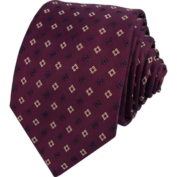 Kravata Vínová pánská kravata s drobným vzorem