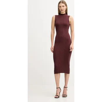 Dámské šaty Šaty Guess JULIA W5BK23.Z3OW2 hnědá 89X, vel. M/L