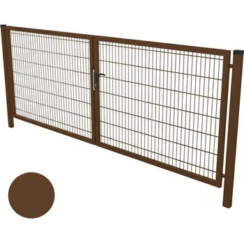 Plot Brána vchodová dvoukřídlová LUX výška 120 cm, šířka 400 cm HNÉDÁ