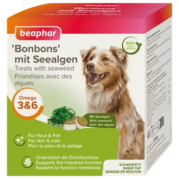 Krmivo pro psa Bonbóny Beaphar z ovčího tuku s řasou 245 g