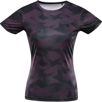 Dámská móda Dámské rychleschnoucí triko s cool dry ALPINE PRO QUATRA černá/růžová M BIG