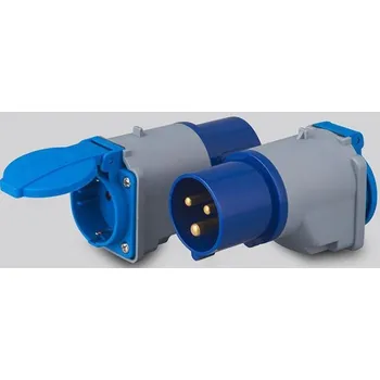 Příslušenství ke karavanu Adaptér 230V 3kolík/ 230V EURO+CZ, krytí IP54