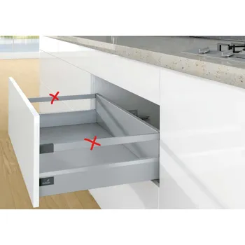 Nábytkové kování K-HETTICH Arcitech, čelní, stříbrný, 300/94/186, 40kg, SiSy (K-HETTICH Arcitech, čelní, stříbrný, 300/94/186, 40kg, SiSy)