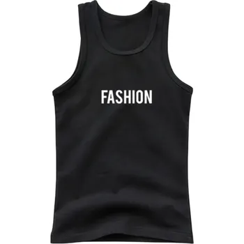 Dívčí tílko Dětské bavlněné tílko s potiskem Fashion Jednobarevné tričko bez rukávů s O výstřihem Stylový letní top pro chlapce a dívky Různé barvy černá 10