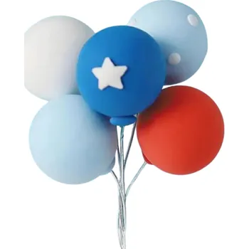 Dekorace na dort ve tvaru barevných balonků Zapichovací dortová ozdoba z latexu pro oslavy a narozeninové dorty