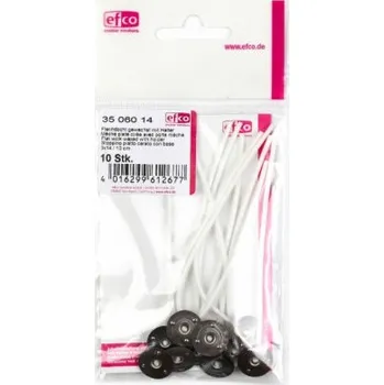 Svíčkové knoty s plíškem - 10 ks