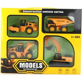 plyšák Stavební stroj 4 ks