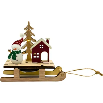 Vánoční ozdoba Dřevěná vánoční ozdoba - Sáně A6.01