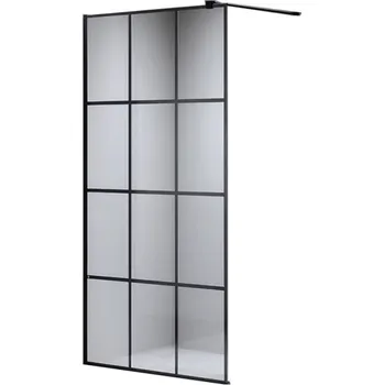 BPS-koupelny Sprchová zástěna Walk-in HYD-WI04 80 černá/transparent - bez vaničky