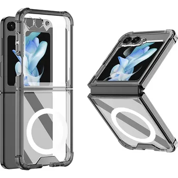 Pouzdro na mobilní telefon GKK gelový obal s pevnými zády a MagSafe na Samsung Galaxy Z Flip5 5G - černý