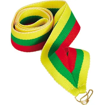 Stuha Stuha 11 mm – žluto-zeleno-červená