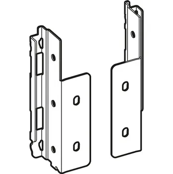 HETTICH 9257668 AvanTech YOU držák zad 139, levá, stříbrná (HETTICH 9257668 AvanTech YOU držák zad 139, levá, stříbrná)