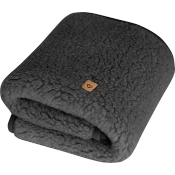 Příslušenství pro přepravu dětí Vlněná deka pro miminko Zaffiro Anthracite 75×100 cm – přírodní ovčí vlna, hřejivá a měkká