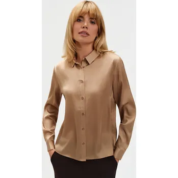Dámská košile Top Secret saténová košile béžová Velikost: 42