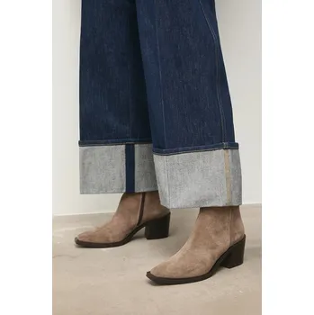 Dámské kozačky Semišové boty Answear.LAB 50102 béžová 80X, EUR 37