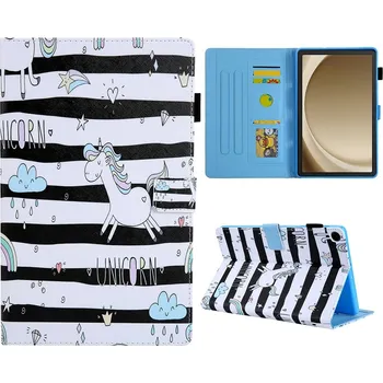 Pouzdro na tablet Stylish chytré zavírací pouzdro na Samsung Galaxy Tab A11+/Tab A9+ - jednorožec