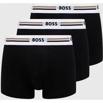 Pánské spodní prádlo Boxerky BOSS Trunk 3P Revive 3-pack pánské, černá barva, 50492200 99X, vel. XL