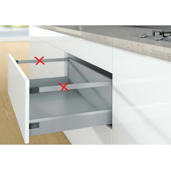 Nábytkové kování K-HETTICH Arcitech, čelní, stříbrný, 550/94/250, 40kg, SiSy (K-HETTICH Arcitech, čelní, stříbrný, 550/94/250, 40kg, SiSy)