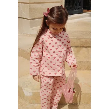 Dětská bavlněná bunda Konges Sløjd FEN SHIRT JACKET GOTS KS102278 růžová 30X, vel. 122-128