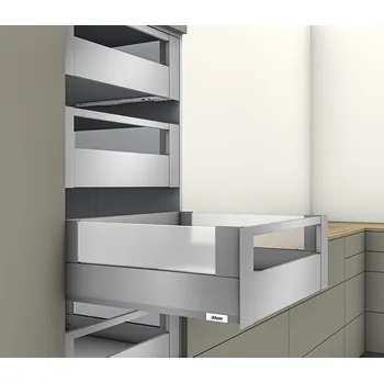 Nábytkové kování K-BLUM Merivobox, zásuvka E boxcover 600mm/40kg, světle šedá IG, vnitřní, reling (K-BLUM Merivobox, zásuvka E boxcover 600mm/40kg, světle šedá IG, vnitřní, reling)