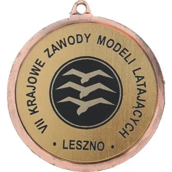 Medaile bronzová s prostorem pro emblém 50 mm - medaile ocelová s gravírováním na laminátu