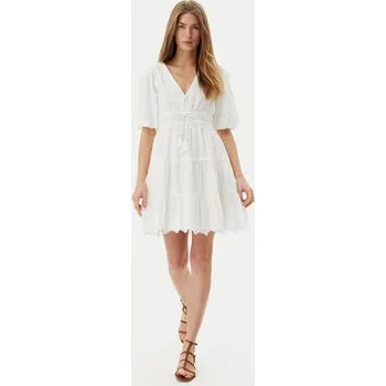 Dámské šaty Pepe Jeans Letní šaty Day PL953694 Bílá Regular Fit L