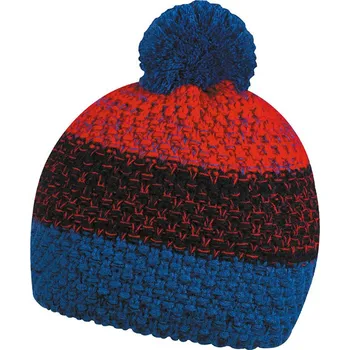 Čepice Cofee Zimní čepice Three rows Barva: ultramarin/černá/červená (44ubr), Velikost: uni