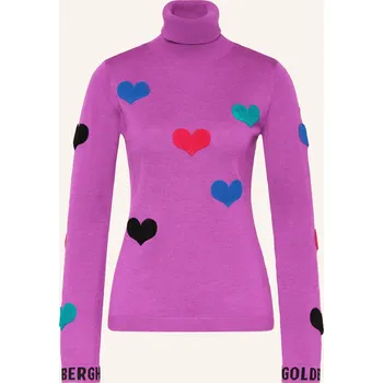 Dámský svetr Goldbergh Střední Vrstva Bacio, světle fialová / červená / modrá
