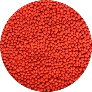Jedlá dekorace na dort Cukrové zdobení Perličky červené máček 50g