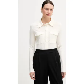 Pánská košile Košile Sisley 54HXLQ09M béžová 01X, vel. M