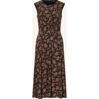 Dámské šaty Lauren Ralph Lauren Dámské Jerseyové Šaty, černá / velbloudí, 36