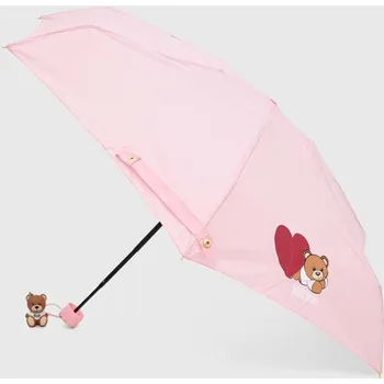Deštník Deštník Moschino růžová barva, 8188 8188.supermini 30X, vel. ONE SIZE