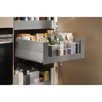 Nábytek K-BLUM Merivobox, zásuvka E boxcap 500mm/40kg, světle šedá IG, vnitřní, sklo (K-BLUM Merivobox, zásuvka E boxcap 500mm/40kg, světle šedá IG, vnitřní, sklo)