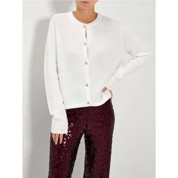 Dámský svetr Sinsay - Svetr na knoflíky - bílá - 288GT-00X - 288GT-00X-S