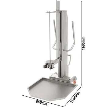 Příprava pizzy G.Gastro Commercial Hydraulic Doner/Gyros Spit Lift – Ø300 mm - 1280 mm Lift - Wrap & Cut - Removable Drip Tray