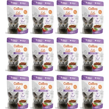 Krmivo pro kočku CALIBRA Cat Life Adult Veal in gravy - mokré krmivo pro kočky - 12x85g