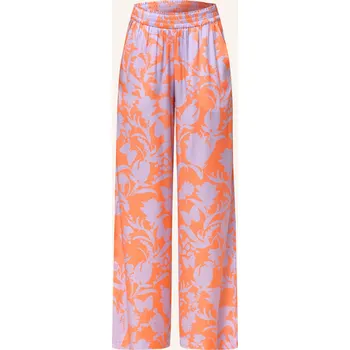 Darling Harbour Dámské Marlene Kalhoty Z Hedvábí, apricot /...