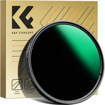 K&F CONCEPT 72MM, ND3-1000, ultra-thin variable ND, Waterproof, Green Coated