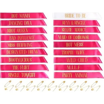 Party dekorace STAY GENT 18dílná sada šerpa nevěsty