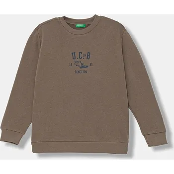 Dětská móda Dětská mikina United Colors of Benetton 3EB5C10R5.G.Seasonal hnědá 84X, vel. 140
