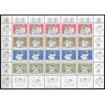 Poštovní známka (1998) MiNr. 1173 - 1176 ** - Lichtenštejnsko - tiskový list - Radost z dopisů