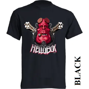 Pánské tričko levne-bavlnene-tricko-potisk-Hellboy Barva: Sky blue neo - matně modrá, velikost: XL