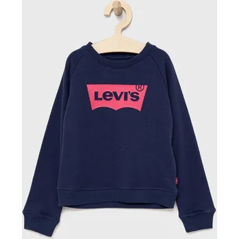 Chlapecká mikina Dětská mikina Levi's tmavomodrá barva, s potiskem 3E6660.G.NOS 59X, vel. 110