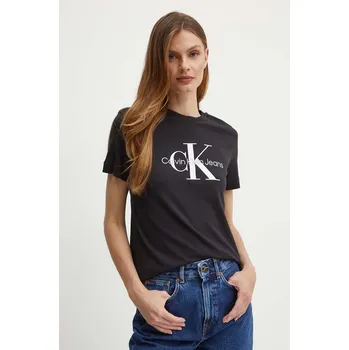 Bavlněné tričko Calvin Klein Jeans J20J219142 černá 99X, vel. S